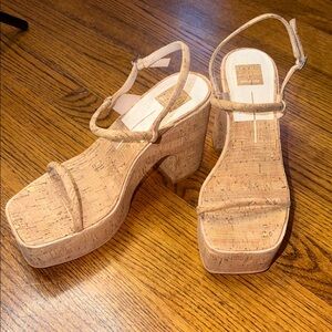 Dolce Vita Cork Platform Sandals Size 10 Like New!